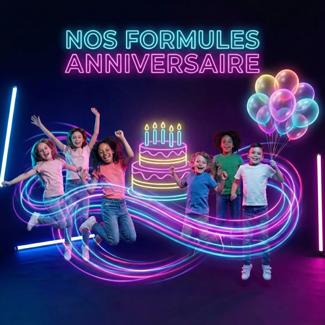 Groupe d'enfants fêtant un anniversaire au karting de Poincy